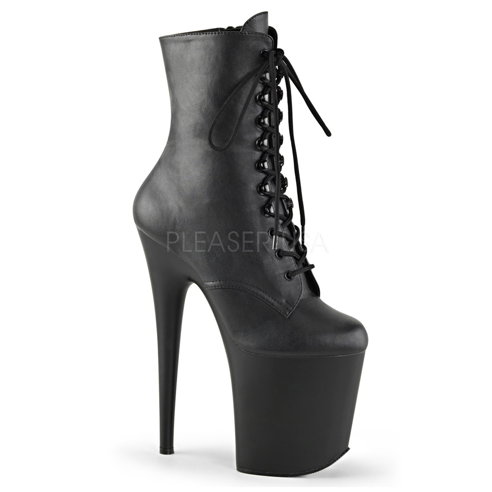 Pleaser - Flamingo1020 Plateau Laarzen, Paaldans schoenen - Paaldans schoenen - Zwart